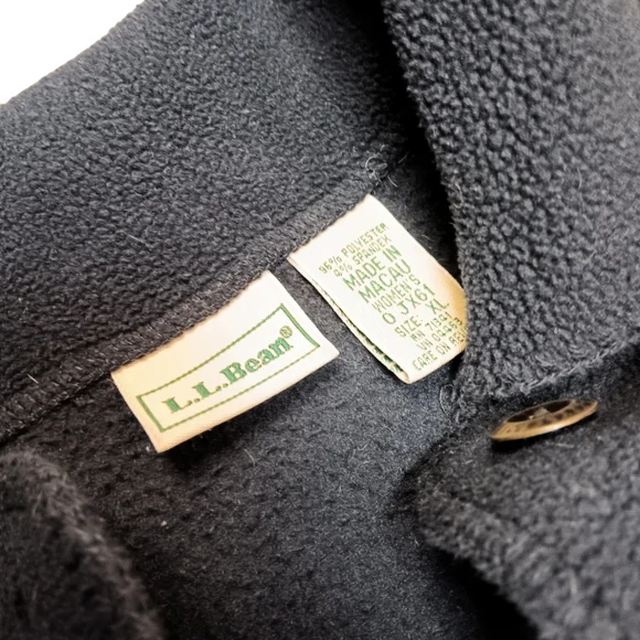 ❤️L.L. BEAN VINTAGE WOMEN'S SIZE XL BLUE FULL FRONT METAL BUTTON FLEECE JA… - Picture 2 of 4